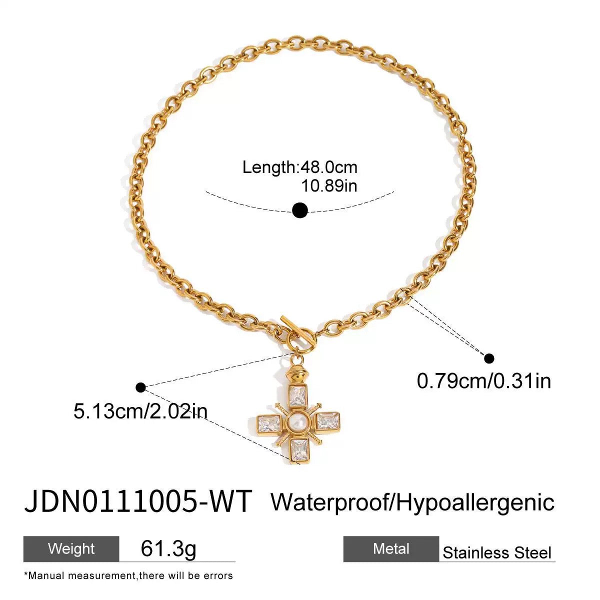 Cross Necklace (Transparent)
