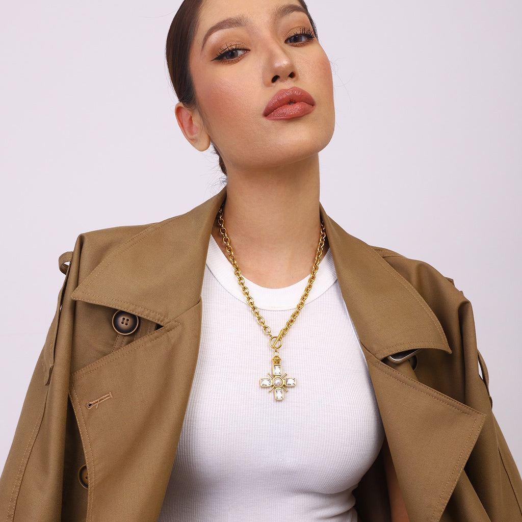 Cross Necklace (Transparent)