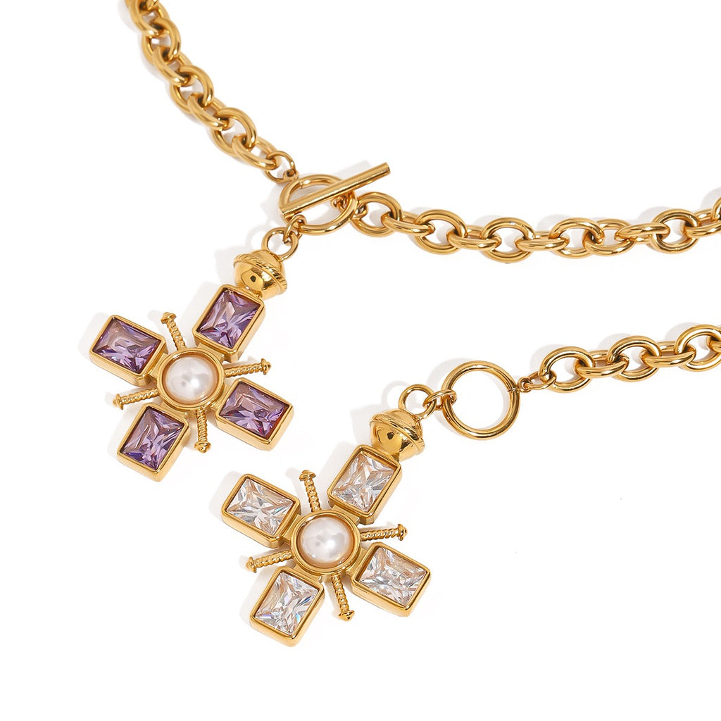 Cross Necklace (Transparent)