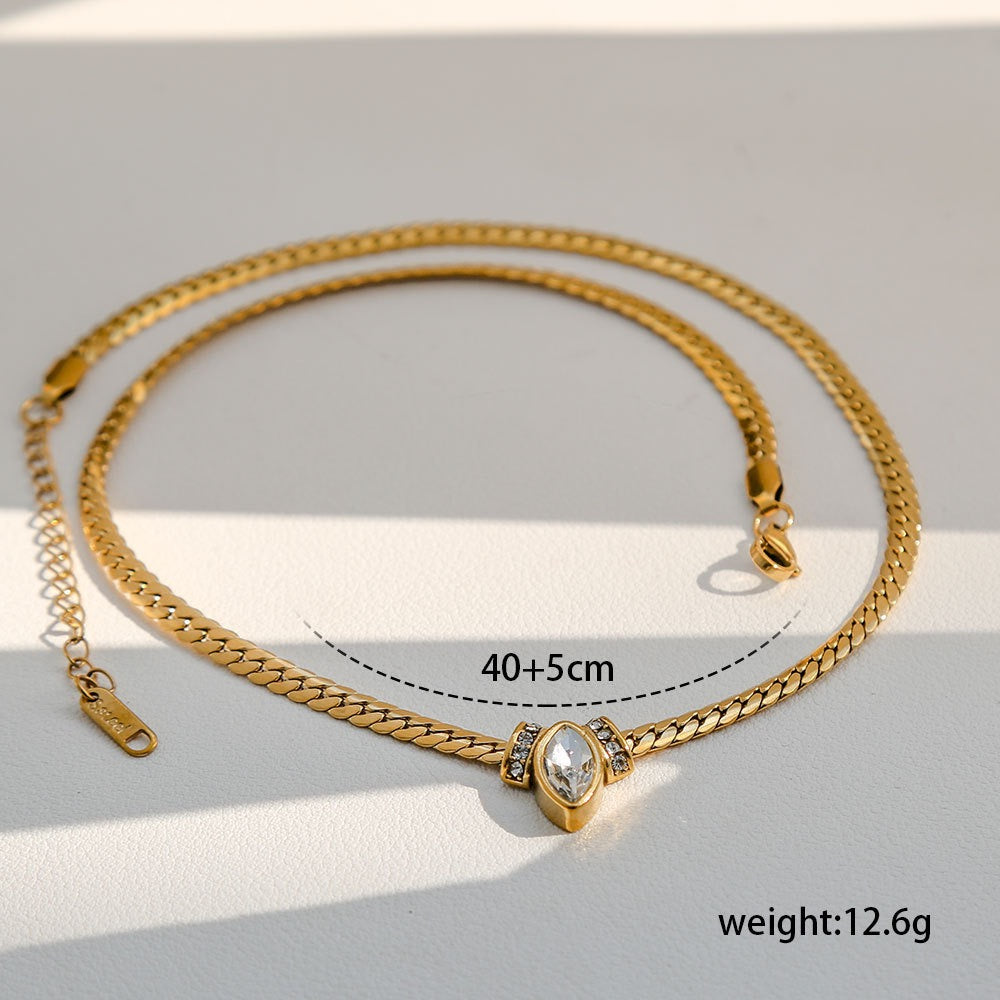 Zircon Necklace (Pink)