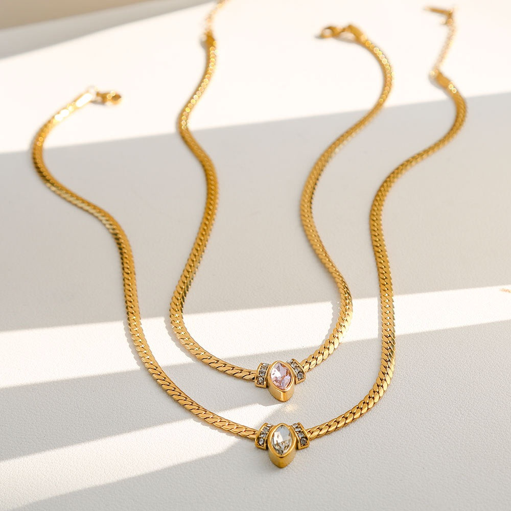 Zircon Necklace (Transparent)