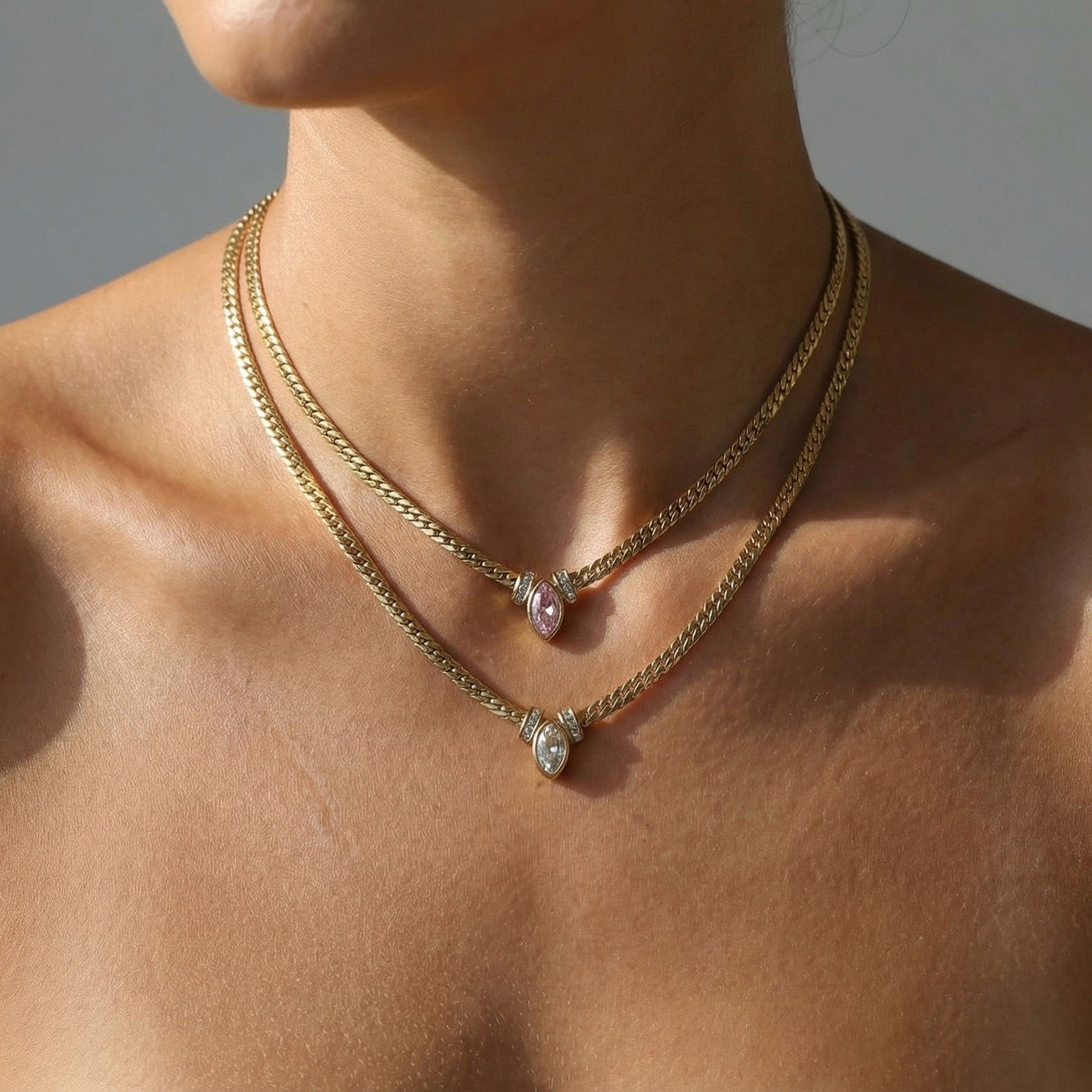 Zircon Necklace (Pink)