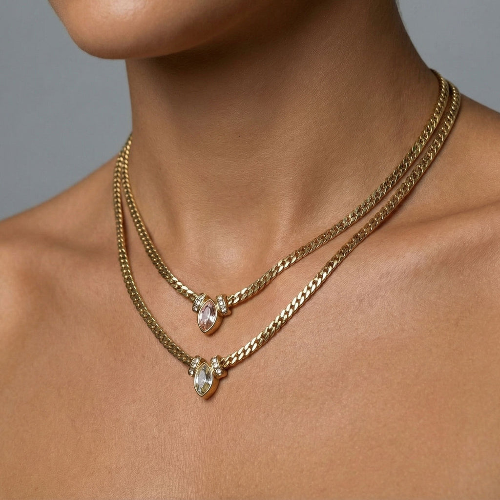 Zircon Necklace (Transparent)