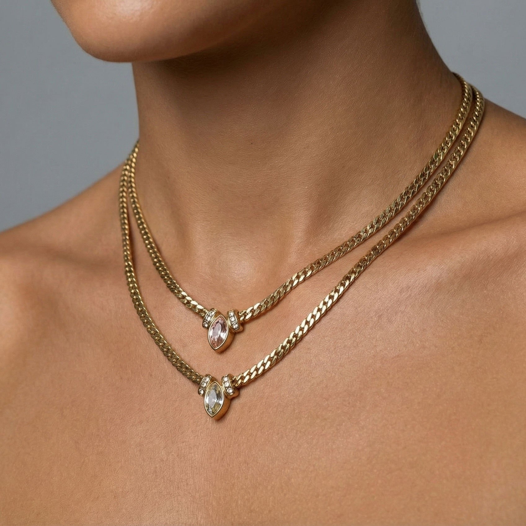 Zircon Necklace (Pink)