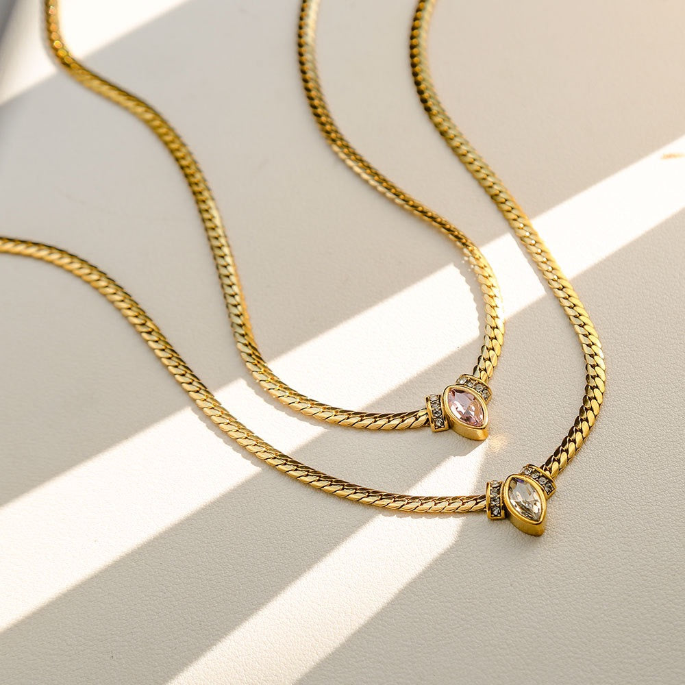 Zircon Necklace (Transparent)