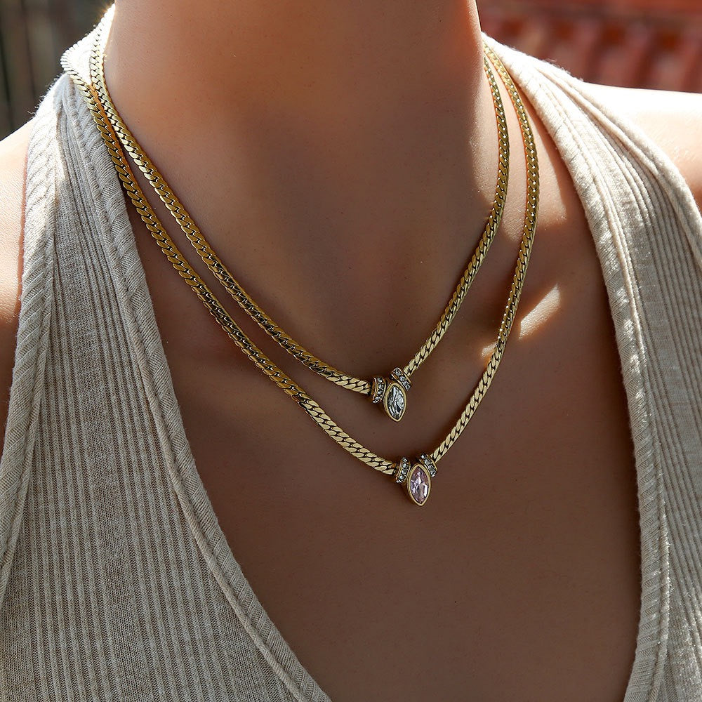 Zircon Necklace (Transparent)