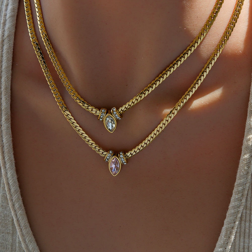 Zircon Necklace (Transparent)